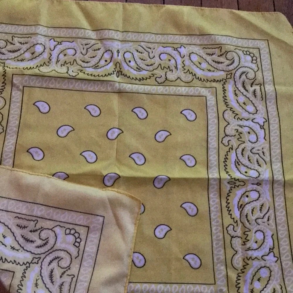 Yellow Paisley Bandana Scarf